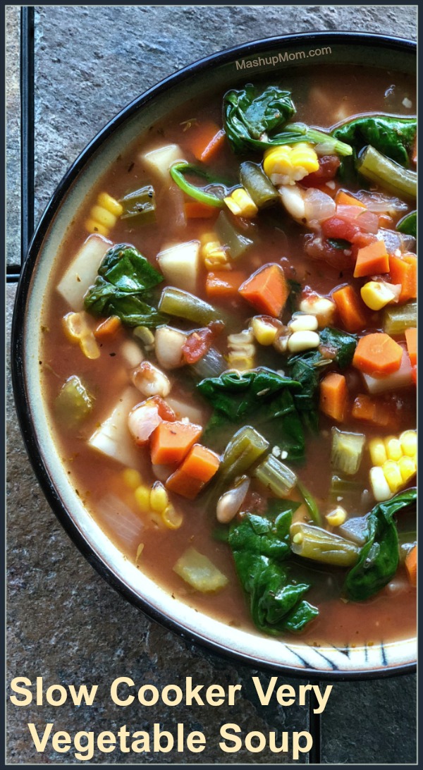 Slow Cooker Vegetable Soup - Food Dolls