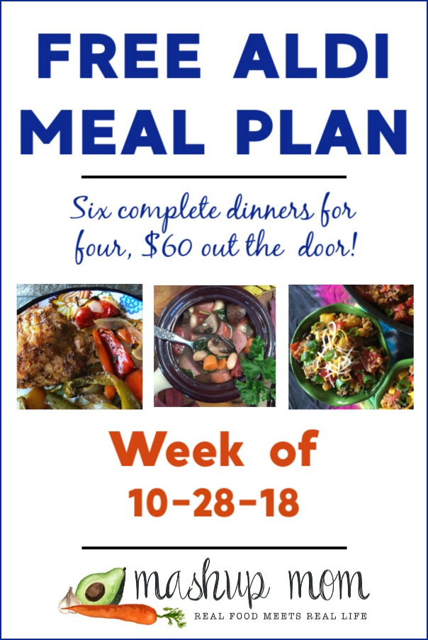 free aldi meal plan week of 10-28-18