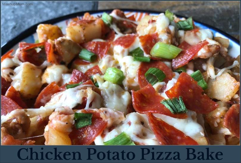 chicken potato pizza bake