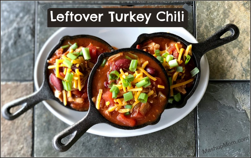 3 bowls of leftover turkey chili