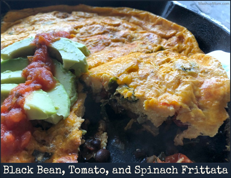 black bean, tomato, & spinach frittata