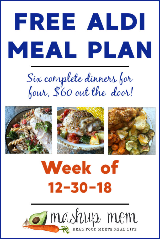 free ALDI meal plan week of 12/30/18