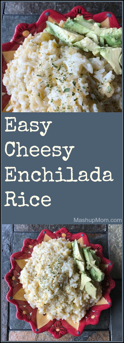 easy cheesy enchilada rice side dish recipe