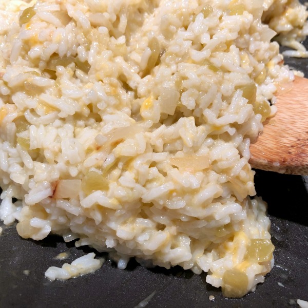 enchilada rice in skillet