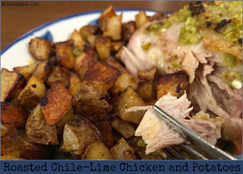 Roasted chile-lime chicken and potatoes is an easy gluten free one pan dinner!