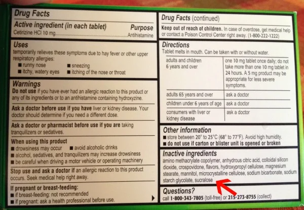 childrens-zyrtec-has-sucralose