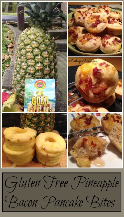 del monte gold for gold treasure hunt — and pineapple bacon pancake bites!