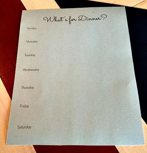 MUM Dry Erase Board Menu Paper 1