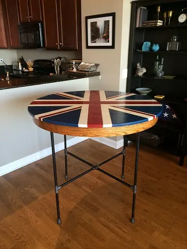 Union Jack Table Finished