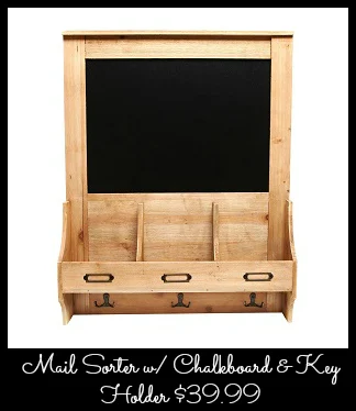 A Chalkboard Mail Organizer