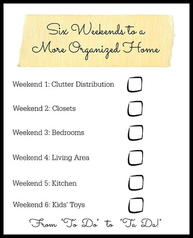 Six Weeks to a More Organized Home Page 1 Printable Resized 1