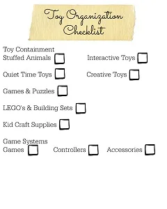 Six Weeks to a More Organized Home Toy Checklist Resized