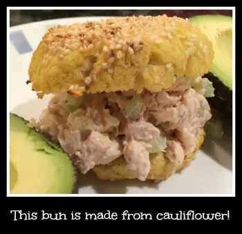 chicken-salad-on-cauliflower-roll