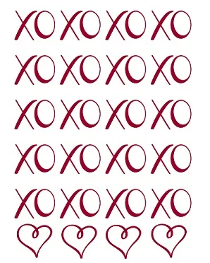 Valentines XO Hearts Resized