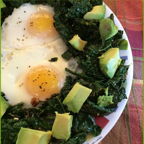 Lacinato Kale + Avocado Nest Eggs
