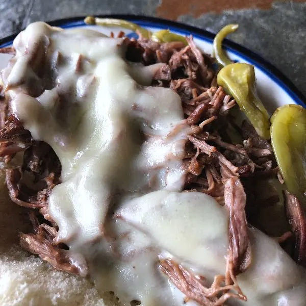 Instant Pot Italian beef sandwich