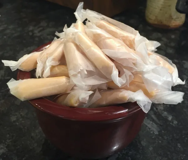 wrapped honey taffy