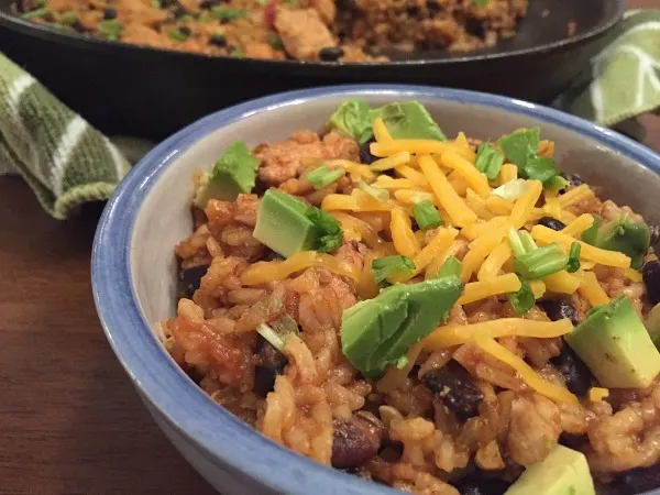 Chicken Burrito Bowls -- An Easy One Pot Recipe