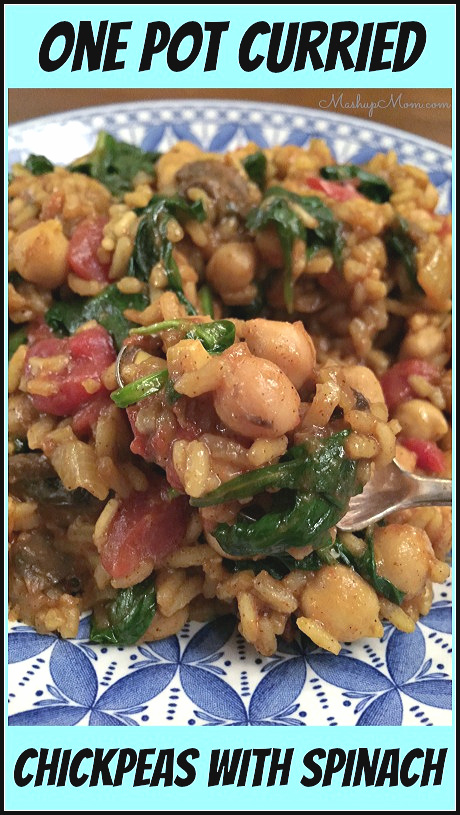 curried chickpeas with spinach