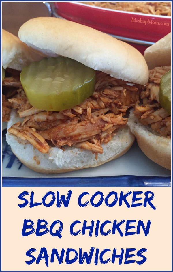 Slow Cooker BBQ Chicken Sandwiches