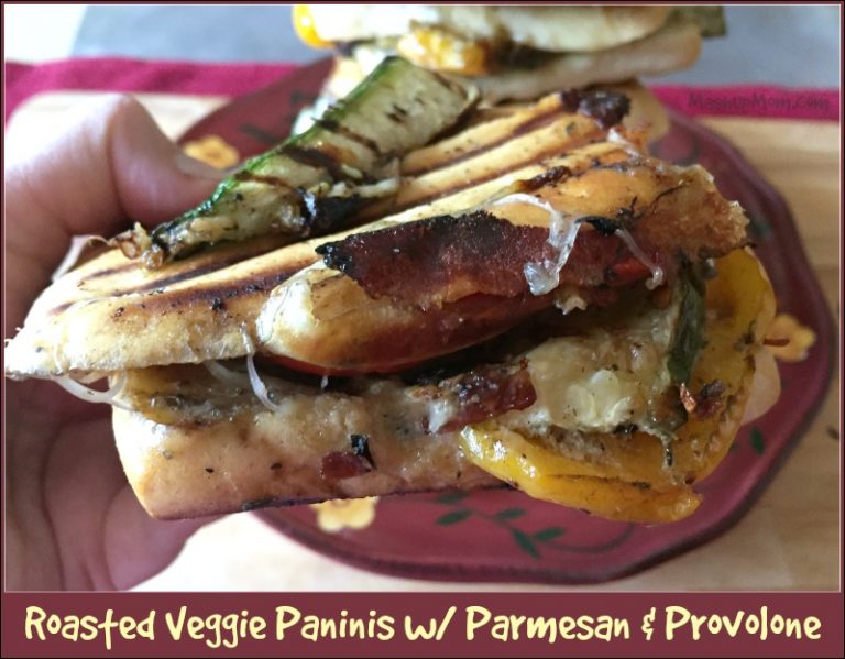 Roasted Veggie Paninis with Parmesan & Provolone