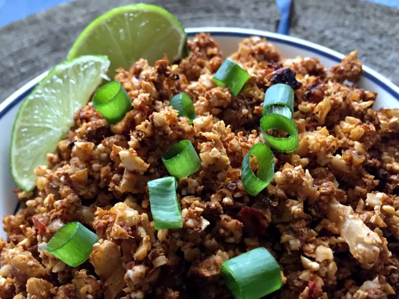 vegetarian cauliflower taco meat for meatless monday