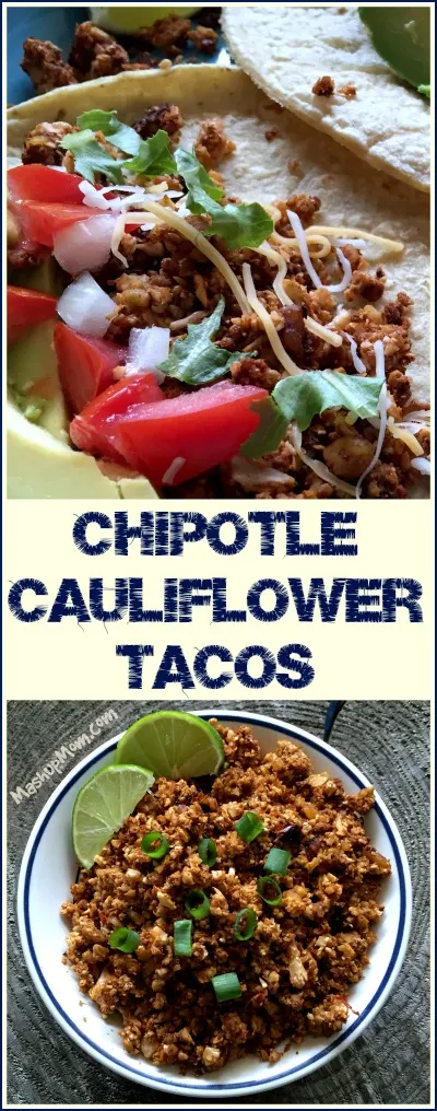 Vegetarian chipotle cauliflower tacos