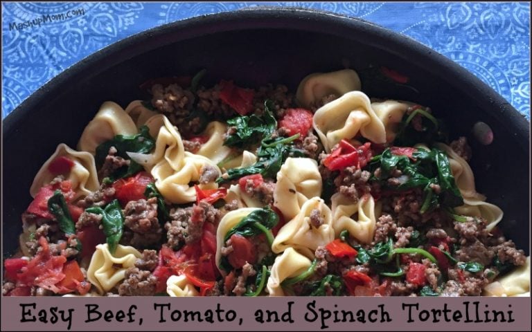 Easy Beef, Tomato, and Spinach Tortellini