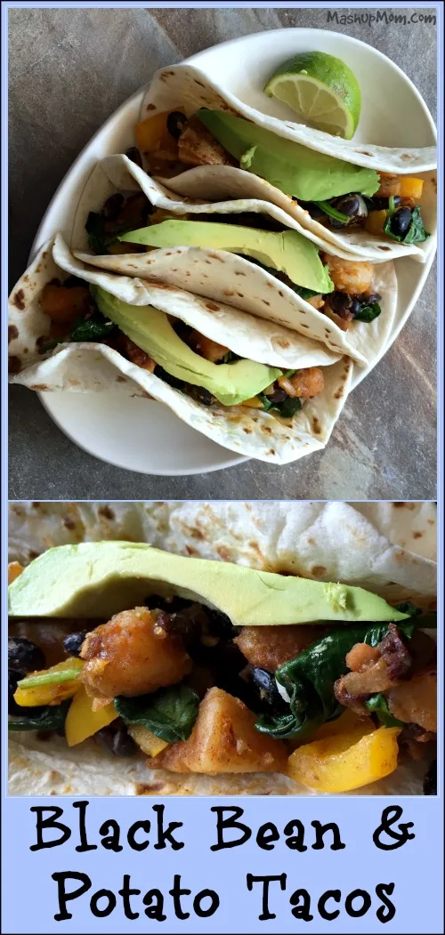 black bean & potato tacos