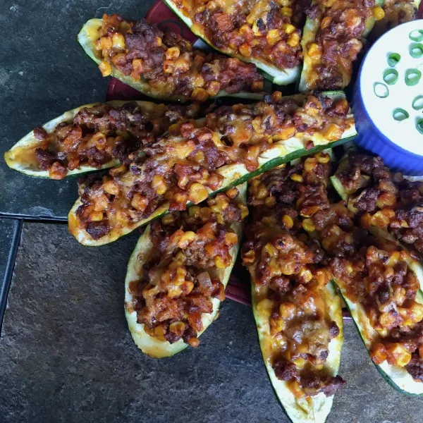 taco zucchini boats