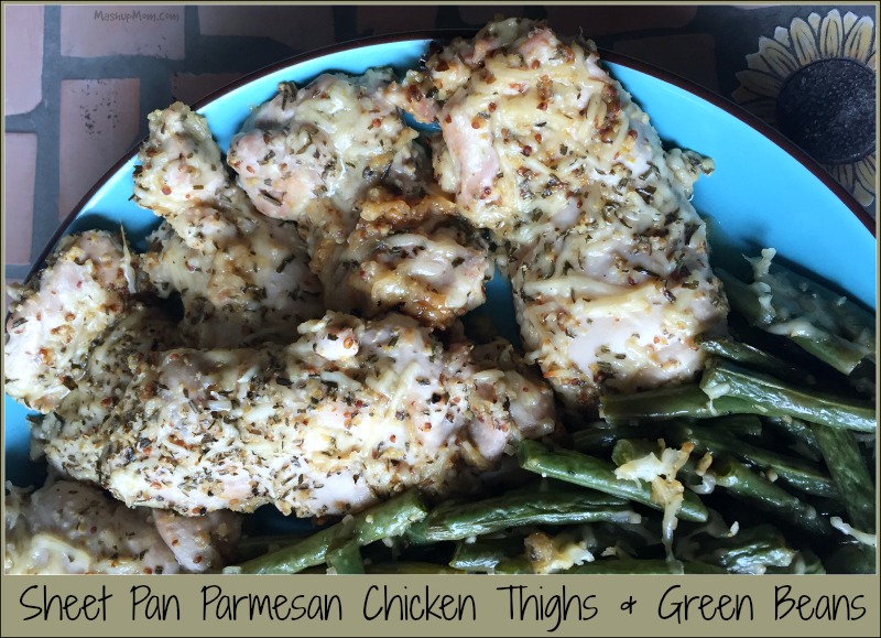 parmesan chicken thighs & green beans