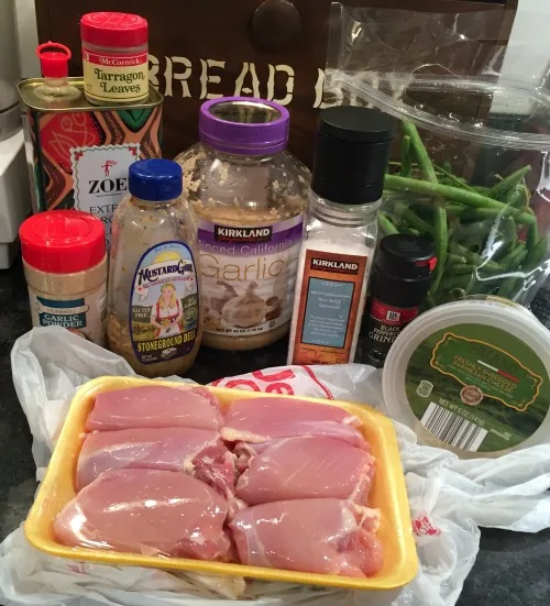 parmesan chicken thighs and green beans ingredients