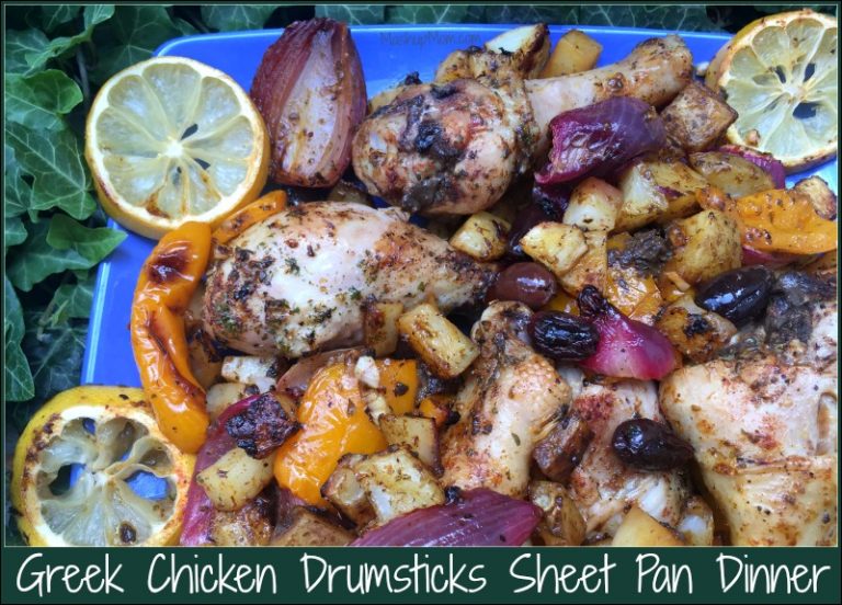 Greek Chicken Drumsticks Sheet Pan Dinner