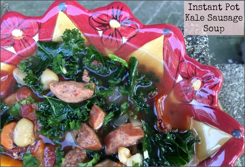 Instant Pot Kale Sausage Soup -- an easy recipe!