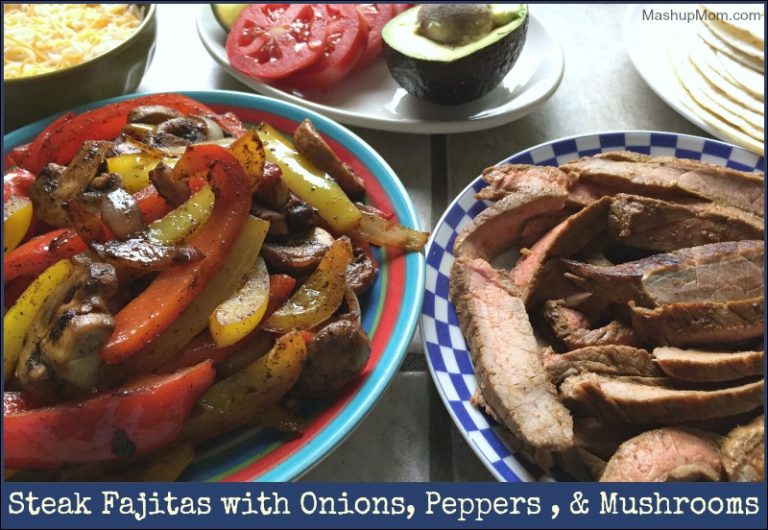 Easy Steak Fajitas Recipe with Onions, Peppers, and Mushrooms