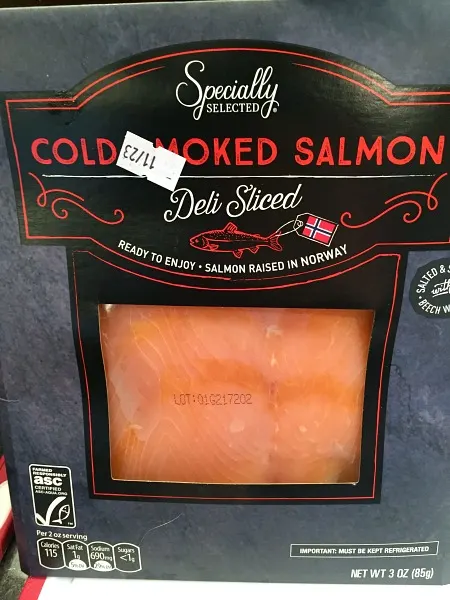 smoked salmon at aldi