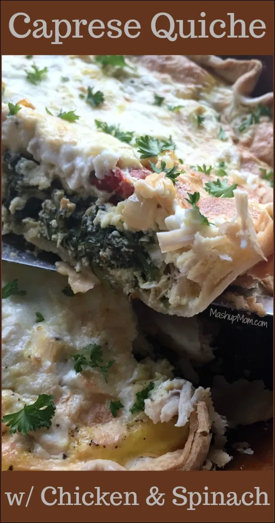 This flavorful Caprese quiche with chicken & spinach tastes like a farewell to summer.