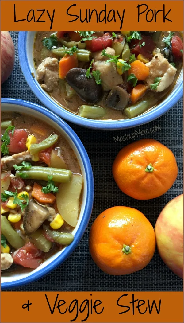 Flavor-packed Pork & Vegetable Stew is a comfort food recipe for a fall or winter's day.