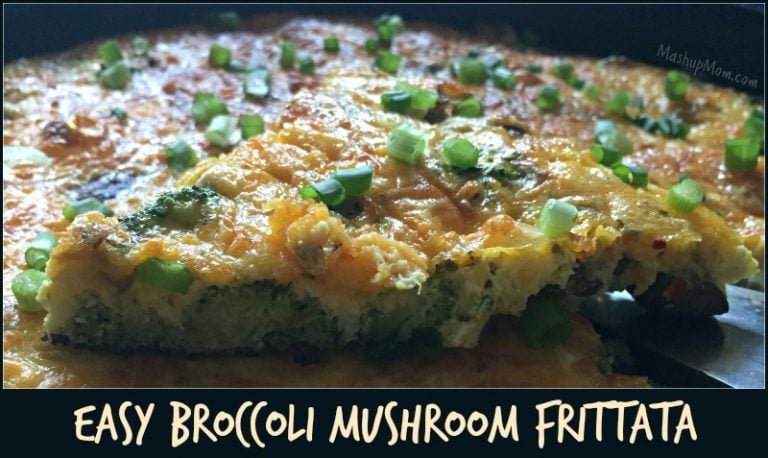 Easy Broccoli Mushroom Frittata -- Low Carb, Gluten Free!