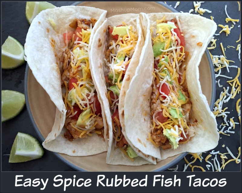 These simple spice rubbed fish tacos have so much flavor!