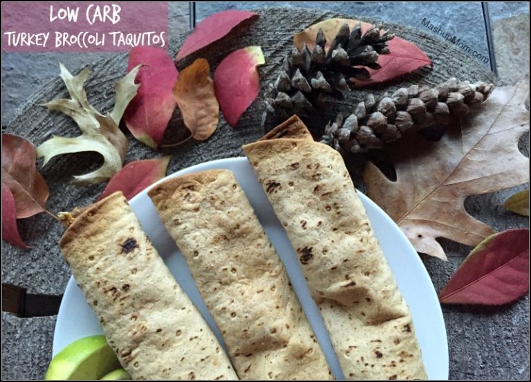 Baked Low Carb Turkey Broccoli Taquitos (the filling makes great regular ones, too, says Mr. 10)