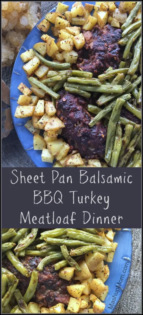 Plate of mini turkey meatloaf and veggies