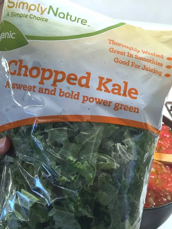 chopped kale from aldi