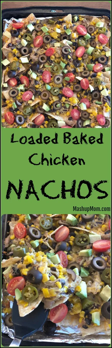 Loaded sheet pan chicken nachos!