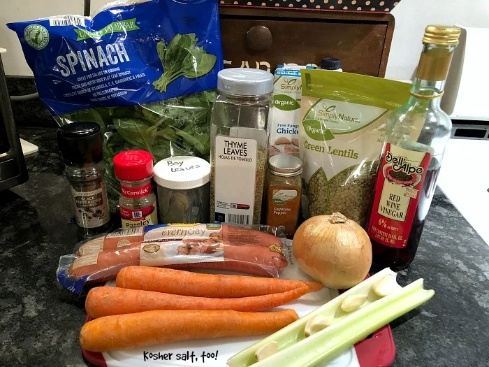 lentil smoked sausage soup ingredients