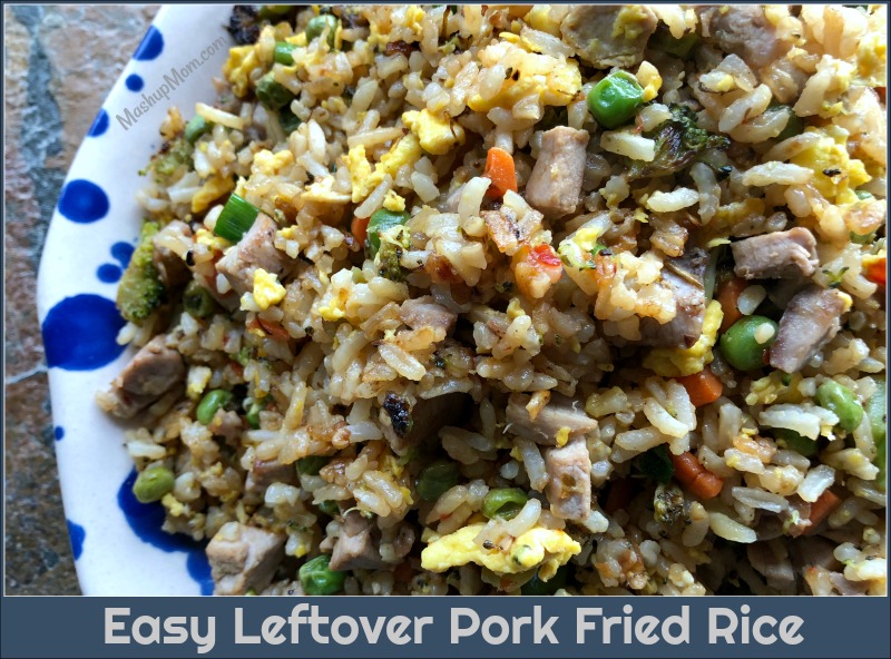 easy leftover pork fried rice is a great way to use up leftover pork!