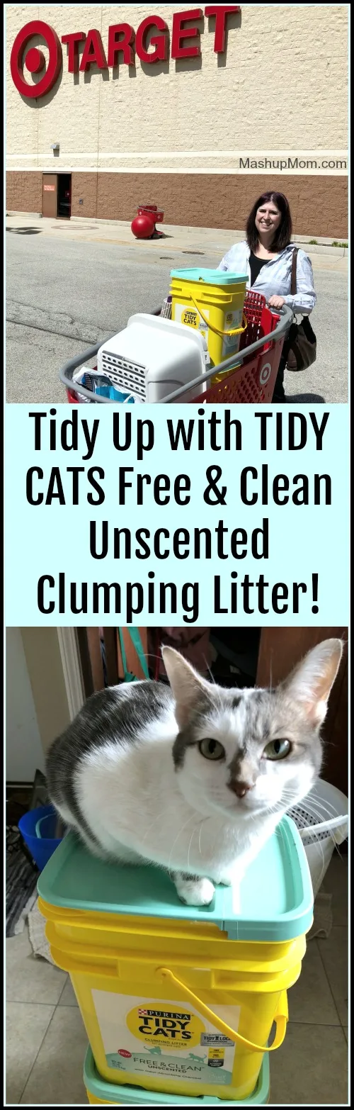 While picking up TIDY CATS Free and Clean litter at Target, I also picked up a new litter box, litter-trapping mat, and scoop for a whole refresh. Free of added dyes and fragrances, with the odor-absorbing power of activated charcoal -- it doesn't just add a different odor to mask the one you're trying to eliminate.