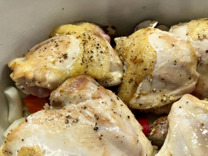 add chicken to slow cooker