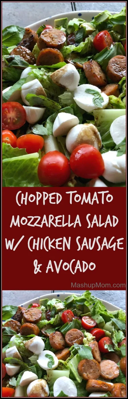 Easy chopped tomato mozzarella salad