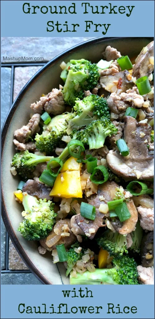 Ground turkey stir fry